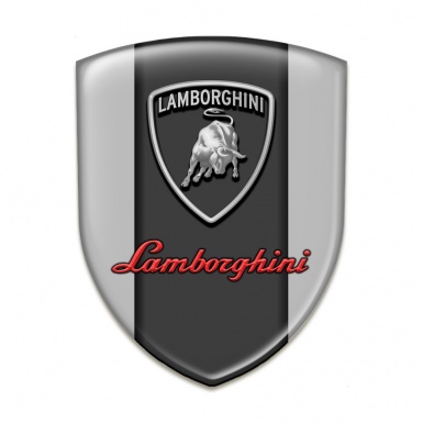 Lamborghini Logo Emblem Grey Background Red Grey Logo Stylish 