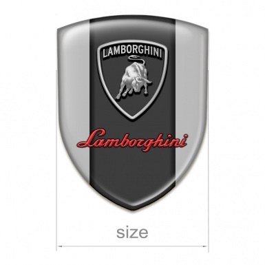 Lamborghini Logo Emblem Grey Background Red Grey Logo Stylish 
