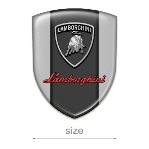 Lamborghini Logo Emblem Grey Background Red Grey Logo Stylish 
