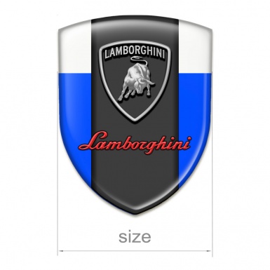 Lamborghini Emblem Interior Blue White Base with Graphit Panel logo 