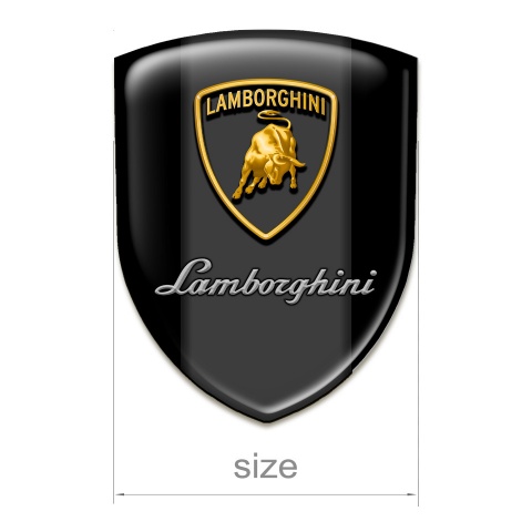 Lamborghini Self Adhesive Car logo Emblem High Quality Black Warp Version 