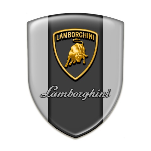Lamborghini Car Interior Badge Grey Background Version 