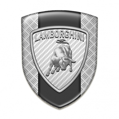 Lamborghini Resin Sticker High Quality  Mesh Base Bid White Logo Edition 