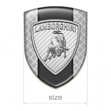 Lamborghini Resin Sticker High Quality  Mesh Base Bid White Logo Edition 