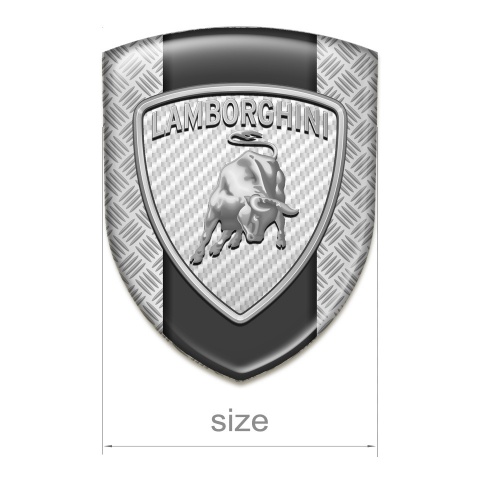 Lamborghini Resin Sticker High Quality  Mesh Base Bid White Logo Edition 