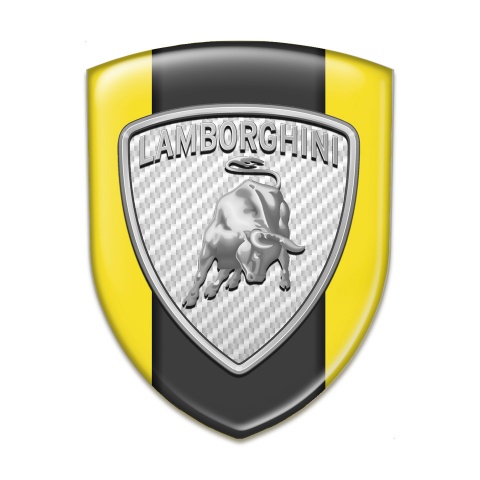Lamborghini Silicone Shield Yellow Warp Silver Logo 