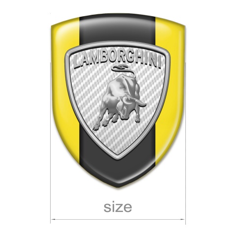 Lamborghini Silicone Shield Yellow Warp Silver Logo 