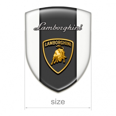 Lamborghini Self Adhesive Emblem Logo White Base Edition 