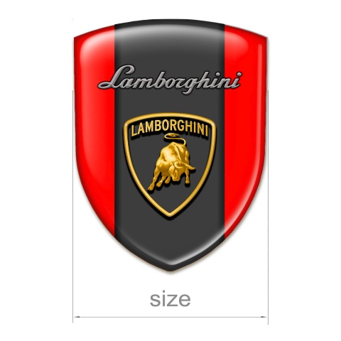 Lamborghini Resin Sticker Red Background Edition 