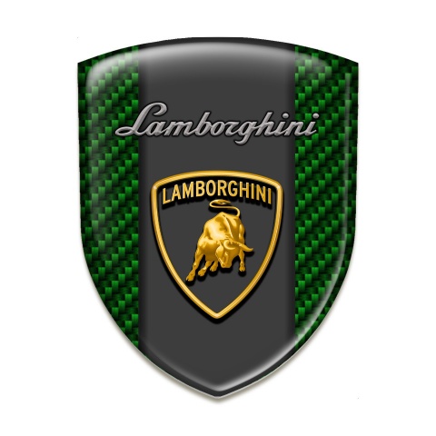Lamborghini Car Accessories Badge Green Carbon Base Edition 