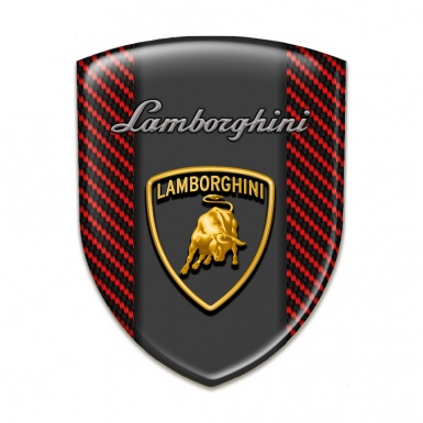 Lamborghini Car Interior Badge Red Carbon Edition 
