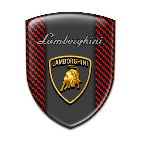Lamborghini Car Interior Badge Red Carbon Edition 