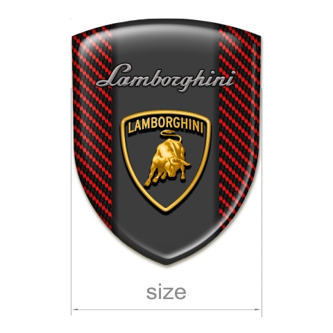 Lamborghini Car Interior Badge Red Carbon Edition 