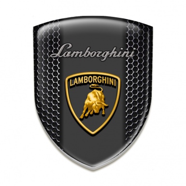 Lamborghini Silicone Badge Perforated Steel Base Edition 