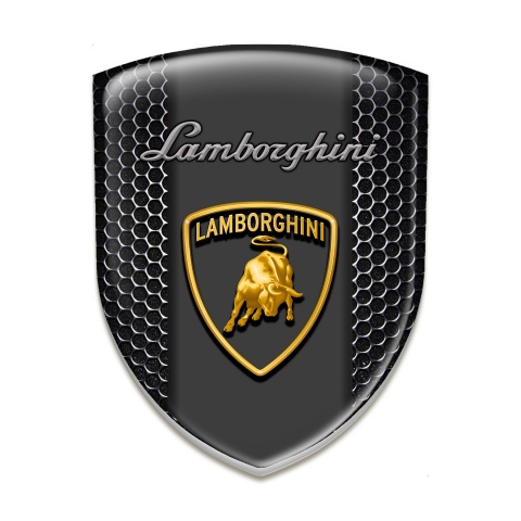 Lamborghini Silicone Badge Perforated Steel Base Edition 