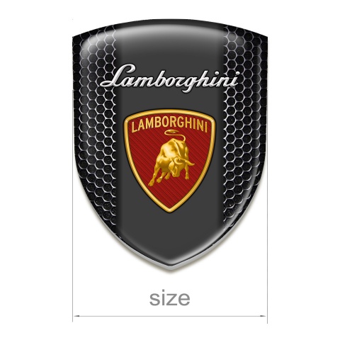 Lamborghini Silicone Shield Perforated Steel base Red Logo Style 
