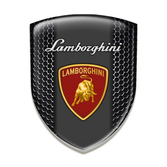 Lamborghini Silicone Shield Perforated Steel base Red Logo Style 