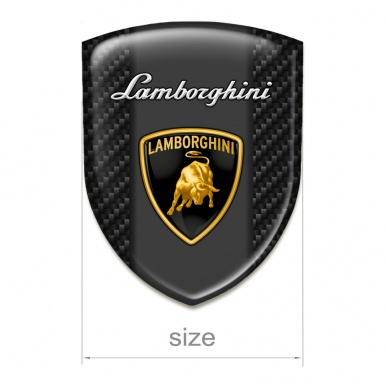 Lamborghini Car Accessories Badge Premium Quality Black Carbon Style 