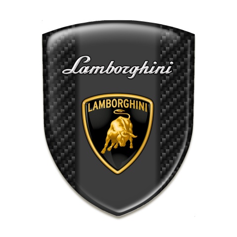 Lamborghini Car Accessories Badge Premium Quality Black Carbon Style 