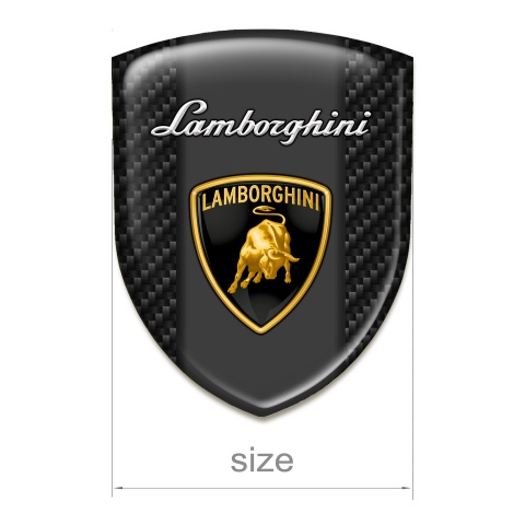 Lamborghini Car Accessories Badge Premium Quality Black Carbon Style 
