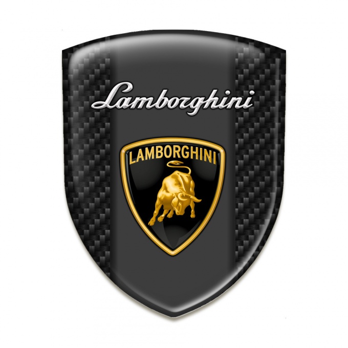 Lamborghini Car Accessories Badge Premium Quality Black Carbon Style 