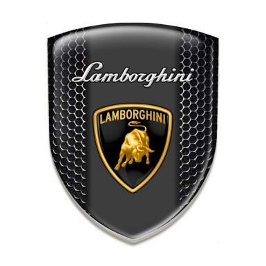 Lamborghini Car Interior Badge High End Perforated Steel Style 