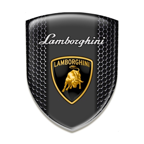 Lamborghini Car Interior Badge High End Perforated Steel Style 