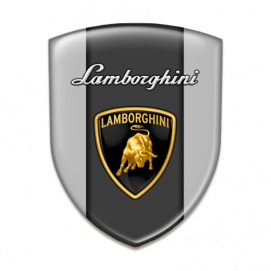 Lamborghini Silicone Car Decal Badge Stylish Grey Style 