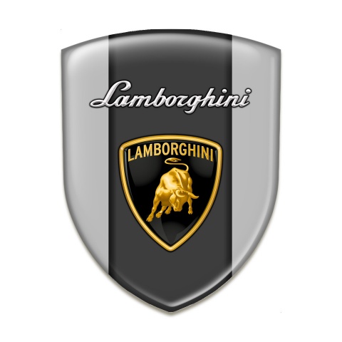 Lamborghini Silicone Car Decal Badge Stylish Grey Style 