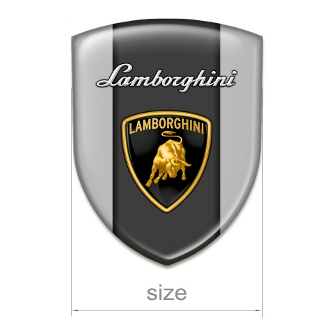 Lamborghini Silicone Car Decal Badge Stylish Grey Style 