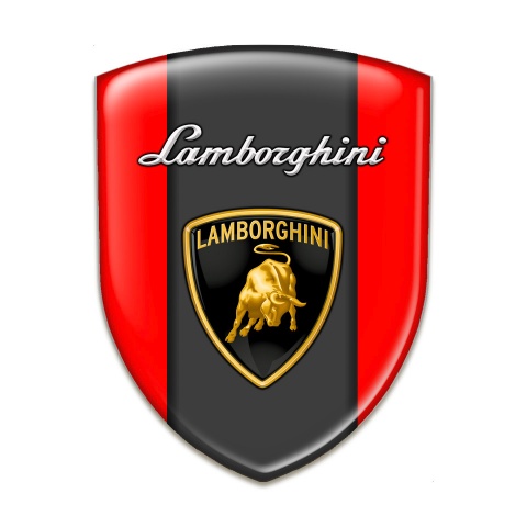 Lamborghini Silicone Badge High End Red Style 