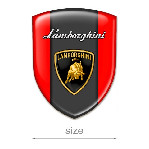 Lamborghini Silicone Badge High End Red Style 