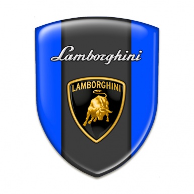 Lamborghini Silicone Badge High Quality  Blue Style 