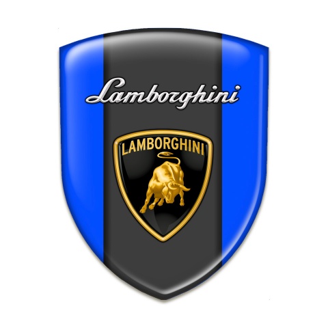 Lamborghini Silicone Badge High Quality  Blue Style 