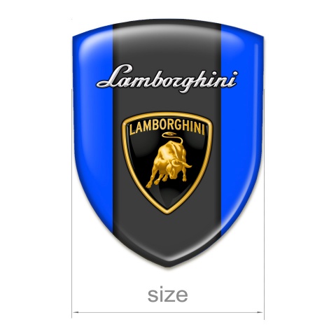 Lamborghini Silicone Badge High Quality  Blue Style 