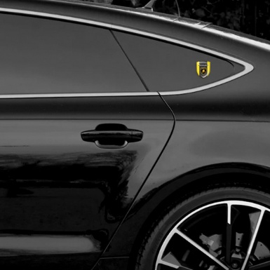 Lamborghini Auto Emblem Stylish Yellow Style 