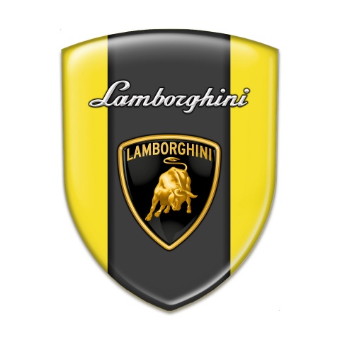 Lamborghini Auto Emblem Stylish Yellow Style 