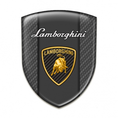 Lamborghini 3D Gel Emblem High Quality  Carbon Design 