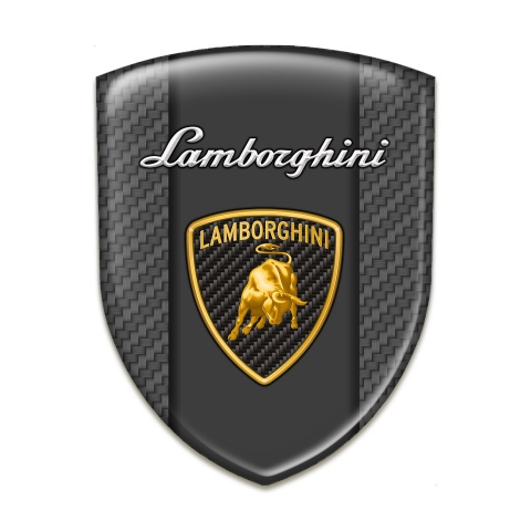 Lamborghini 3D Gel Emblem High Quality  Carbon Design 
