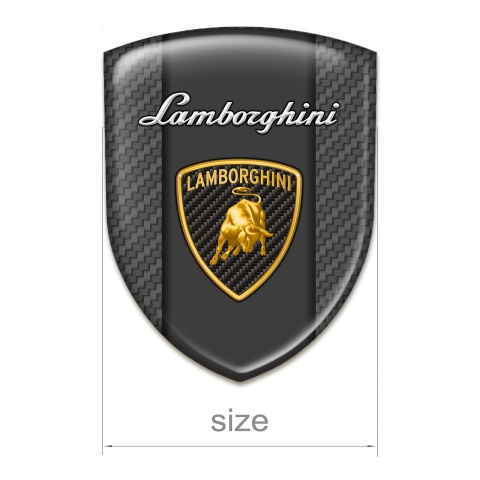 Lamborghini 3D Gel Emblem High Quality  Carbon Design 