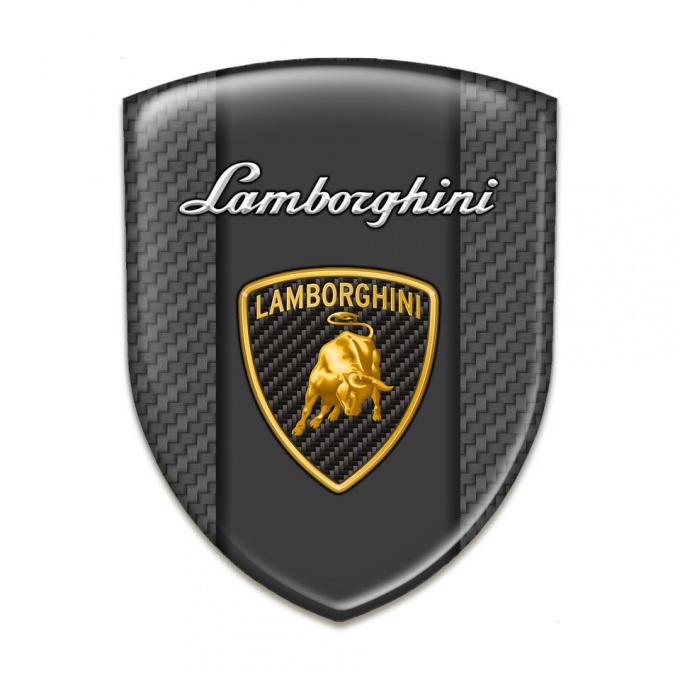 Lamborghini 3D Gel Emblem High Quality  Carbon Design 
