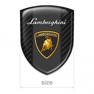 Lamborghini Self Adhesive Car logo Emblem Dark carbon Design 