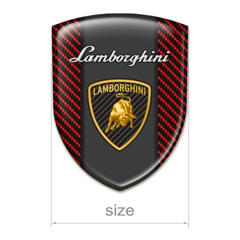 Lamborghini Car Interior Badge Red Carbon Design 