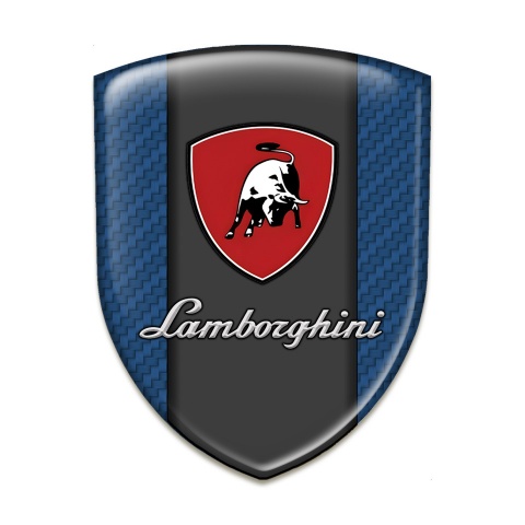 Lamborghini Silicone Emblem Stylish navy Blue carbon with Black White Bull 