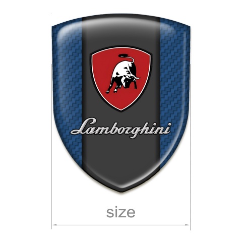 Lamborghini Silicone Emblem Stylish navy Blue carbon with Black White Bull 