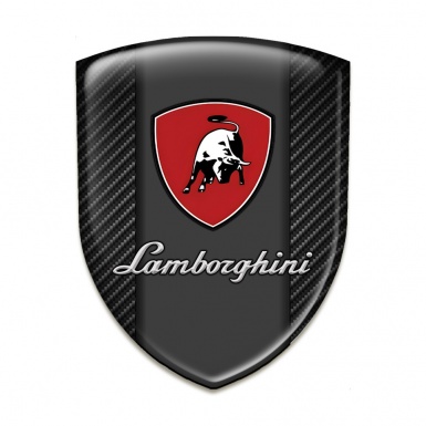 Lamborghini Emblem Exterior Black Carbon Base Black white Bull