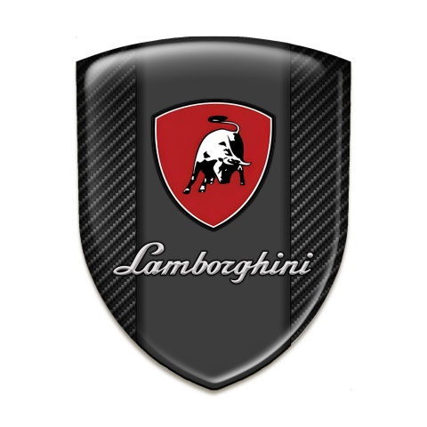 Lamborghini Emblem Exterior Black Carbon Base Black white Bull