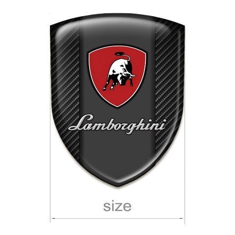 Lamborghini Emblem Exterior Black Carbon Base Black white Bull