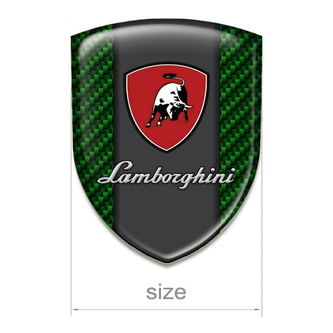 Lamborghini Tuning Emblem High Quality  Green carbon Black White Bull 