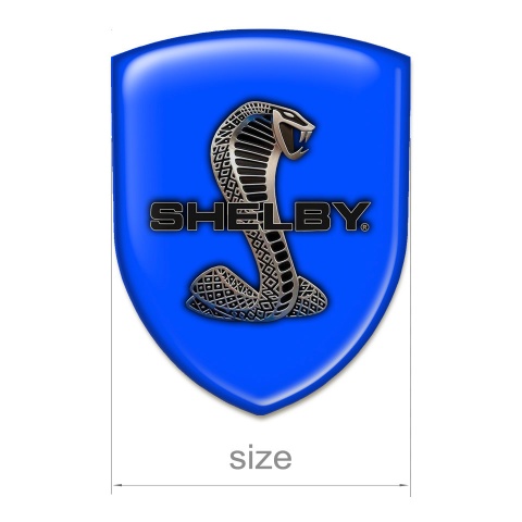 Ford Shelby Emblem Interior Blue Base 3D Snake Design 